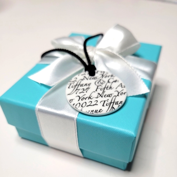 Tiffany & Co. Rare White Note Notes Round Circle Ireland Bone China 18" Necklace - Picture 4 of 12